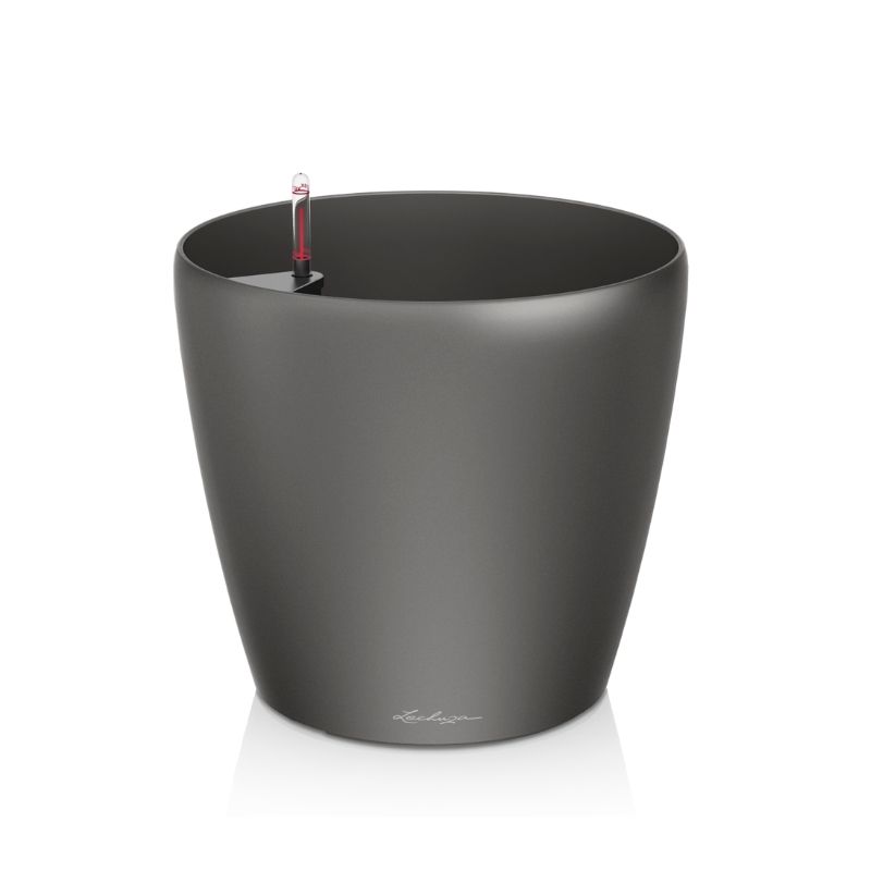 LECHUZA Classico 60 Premium Επιδαπέδια Γλάστρα Ø60x55.5cm Αυτοποτιζόμενη Ανθρακί (Charcoal Metallic) Γερμανίας