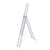 Σκάλα Αλουμινίου 3x15 Σκαλιά Επαγγελματική 10.57m Αναπτυσσόμενη Τριπλή με Βάση Στηρίγματος 29.5kg Αντοχή 150kg SN7315