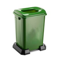 Κάδος Ανακύκλωσης 50lt με Πλαστική Βάση 42.5x35x60cm με Άνοιγμα 23.7x18.7cm στο Καπάκι Πλαστικός 2.07kg Πράσινο