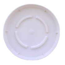 PLASTONA Πιάτο Caspo Γλάστρας για Roto Mat, Roto Brillante, City Ø23.5x2.7cm Λευκό