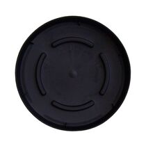 PLASTONA Πιάτο Caspo Γλάστρας για Roto Mat, Roto Brillante, City Ø23.5x2.7cm Μαύρο