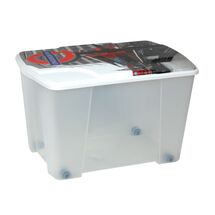 ARTPLAST Ιταλίας Κουτί Αποθήκευσης 56x39x35cm Πλαστικό 55lt Διάφανο Decor London