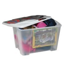 ARTPLAST Ιταλίας Κουτί Αποθήκευσης 56x39x35cm Πλαστικό 55lt Διάφανο Decor London