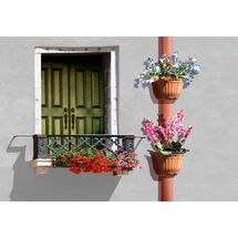 Γλάστρα Ημικυκλική Τοίχου Ø26x14x16 Τερακότα Σετ 2 Τεμαχίων