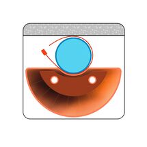 Γλάστρα Ημικυκλική Τοίχου Ø26x14x16 Τερακότα Σετ 2 Τεμαχίων