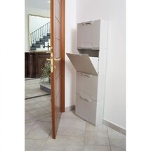 ARTPLAST Ιταλίας Παπουτσοθήκη Πλαστική Συναρμολογούμενη 51x17.3x41cm για 3 Ζευγάρια 2.5kg UNIKA Λευκή Λεία