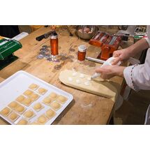 MARCATO Ιταλίας Φόρμα Design 10 θέσεων Μπλε για Ζυμαρικά Ravioli 34x12.5x2cm και Πλάστης