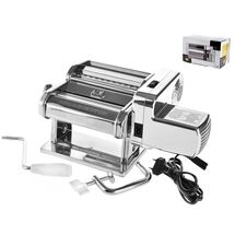 MARCATO Ιταλίας ATLASMOTOR Μηχανή Φύλλου και Ζυμαρικών με Μοτέρ Ηλεκτρικό 220V 32x20x15.5cm Επιχρωμιωμένο Ατσάλι Διαιρούμενη MAX Πλάτος Ζύμης 15cm Βάρος 4.30kg