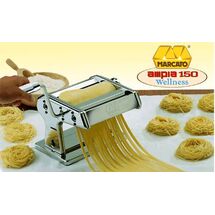 MARCATO Ιταλίας AMPIA150 Μηχανή Φύλλου και Ζυμαρικών Ιταλίας 20x18.5x13cm Επιχρωμιωμένο Ατσάλι MAX Πλάτος Ζύμης 15cm Βάρος 2.5kg