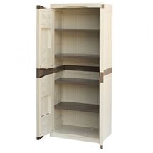 ARTPLAST Ιταλίας Πλαστική Ντουλάπα 22kg 70x46x180cm MASSIF 5 Χώρων 2φυλλη  Evolution Line Μπεζ/Καφέ