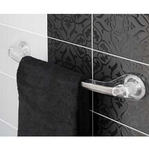 Πετσετοθήκη Μπάνιου 55x8.8x7.5cm Πλαστική Επιτοίχια με Βίδες Διάφανη BAMA Ιταλίας
