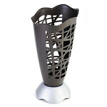 BAMA Ιταλίας Ομπρελοθήκη Πλαστική Ø30x60.5cm με Διάτρητη Επιφάνεια Ανθρακί-Ασημί