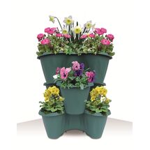 Γλάστρα Σύνθεσης Τριπλή Στοιβαζόμενη Ø40x16cm 10lt Πλαστική Κυπαρισσί 0.36kg TRIFOGLIO BAMA Ιταλίας