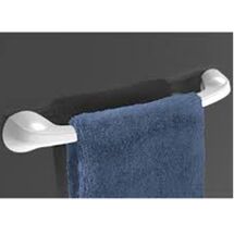 Πετσετοθήκη Μπάνιου 55x8.8x7.5cm Πλαστική Επιτοίχια με Βεντούζα και Σύστημα Κλειδώματος Λευκή BAMA Ιταλίας