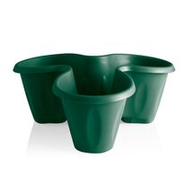 Γλάστρα Σύνθεσης Τριπλή Στοιβαζόμενη Ø40x16cm 10lt Πλαστική Κυπαρισσί 0.36kg TRIFOGLIO BAMA Ιταλίας