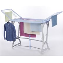 Απλώστρα Ρούχων Πλαστική 198x60x116cm 3φυλλη Άπλωμα 22m Αντοχή 25kg Βάρος 5kg Γαλάζιο-Λευκό Panny BAMA Ιταλίας