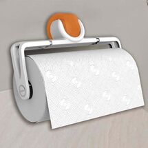 BAMA Ιταλίας Βάση Χαρτιού Κουζίνας Πτυσσόμενη 25.1x5x16.2cm Πλαστική Επιτοίχια Λευκή-Κροκί