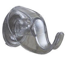 Άγκιστρο - Κρεμάστρα Μπάνιου Σετ 2 Τεμαχίων 7.1x9.1x7.3cm Πλαστικό Επιτοίχιο με Βίδες Διάφανο BAMA Ιταλίας