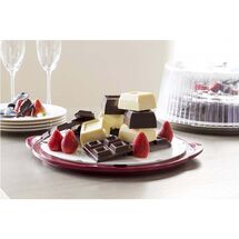 BAMA Ιταλίας Τουρτιέρα Πλαστική 36.5x33x14.8cm με Περιστρεφόμενη Βάση Βυσσινί-Διάφανο BAMA Ιταλίας Τουρτιέρα Πλαστική 36.5x33x14.8cm με Περιστρεφόμενη Βάση Βυσσινί-Διάφανο