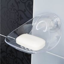 Σαπουνοθήκη Τοίχου 15.5x16x8.9cm Πλαστική με Βεντούζα και Σύστημα Κλειδώματος Διάφανη BAMA Ιταλίας