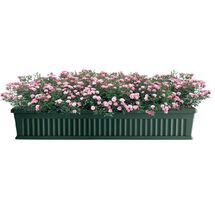 BAMA ITALY Ζαρντινιέρα Κήπου/Μπαλκονιού 100x18.5x16.5cm 18.5lt με Πιάτο Πράσινο Σκούρο