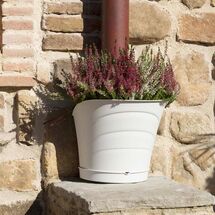 Γλάστρα Κρεμαστή για Κολώνες 35x39x30cm Πλαστική 10lt Λευκή TULIPANO BAMA Ιταλίας