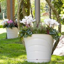 Γλάστρα Κρεμαστή για Κολώνες 35x39x30cm Πλαστική 10lt Λευκή TULIPANO BAMA Ιταλίας