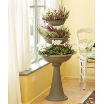 Ανθοστήλη/Γλάστρα Συντριβάνι Ø50x114cm 3 Ορόφων 29.2lt Καπουτσίνο BAMA Ιταλίας