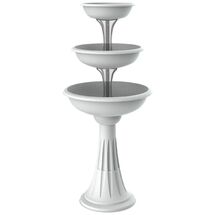 Ανθοστήλη/Γλάστρα Συντριβάνι Ø50x114cm 3 Ορόφων 29.2lt Λευκή BAMA Ιταλίας