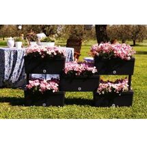 BAMA ITALY Σύνθεση από Ζαρντινιέρες - Σετ 5 τεμαχίων 59x23x27cm (x5) Πλαστική 75lt Ανθρακί