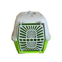 Κλουβί Μεταφοράς Κατοικιδίου 47x29x31cm με Χειρολαβή και Γάντζους για Υποδοχή Ιμάντα Πράσινο-Γκρί ARTPLAST Ιταλίας