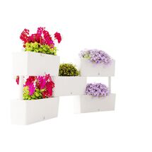 BAMA ITALY Σύνθεση από Ζαρντινιέρες - Σετ 5 τεμαχίων 59x23x27cm (x5) Πλαστική 75lt Λευκή