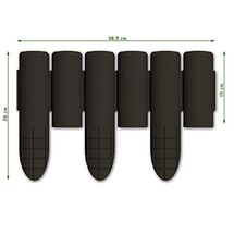 Ρολ Μπαρ - Φράχτης Κήπου Σετ 6 Τεμαχίων MAX Μήκος σε Ευθεία 2.3m ΜΑΧ Διάμετρος Ø80cm Πλαστικό Καφέ BAMA Ιταλίας