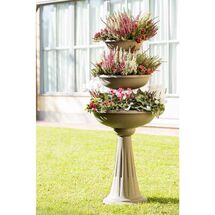 Ανθοστήλη/Γλάστρα Συντριβάνι Ø50x114cm 3 Ορόφων 29.2lt Καπουτσίνο BAMA Ιταλίας