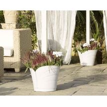 Γλάστρα Κρεμαστή για Κολώνες 35x39x30cm Πλαστική 10lt Λευκή TULIPANO BAMA Ιταλίας