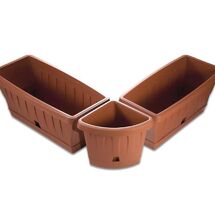 BAMA ITALY Γλάστρα Βαρέως Τύπου Γωνία 40x54x45cm Κεραμιδί Αυτοποτιζόμενη με Πιάτο VICTORIA CORNER