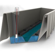 BAMA ITALY Ζαρντινιέρα Αυτοποτιζόμενη 50x20x17.5cm Κυματιστή 8,7lt Πλαστική Γκρι