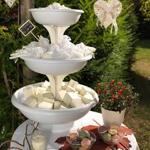 Ανθοστήλη/Γλάστρα Συντριβάνι Ø50x64cm 3 Ορόφων 29.2lt Λευκή BAMA Ιταλίας