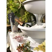 Ανθοστήλη/Γλάστρα Συντριβάνι Ø50x64cm 3 Ορόφων 29.2lt Λευκή BAMA Ιταλίας