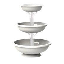 Ανθοστήλη/Γλάστρα Συντριβάνι Ø50x64cm 3 Ορόφων 29.2lt Λευκή BAMA Ιταλίας