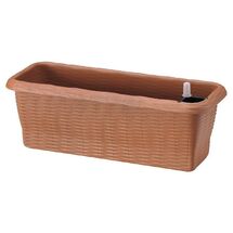 BAMA ITALY Ζαρντινιέρα Αυτοποτιζόμενη Πλαστική Ψάθα Κεραμιδί