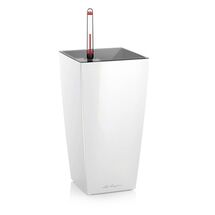LECHUZA Maxi-Cubi Επιτραπέζια Γλάστρα 14x14x26cm Αυτοποτιζόμενη με Δοχείο Φύτευσης ΛΕΥΚΗ Γερμανίας