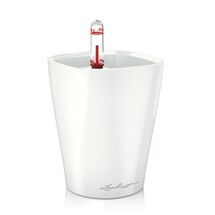 LECHUZA Mini Deltini Επιτραπέζια Γλάστρα 10x10x13cm Αυτοποτιζόμενη με Δοχείο Φύτευσης ΛΕΥΚΗ Γερμανίας iF Product Design Award 2012