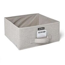 ORDINETT Ιταλίας Κουτί Αποθήκευσης Ρούχων 36x48x19cm Πολυεστέρας 33lt 0.95kg BOX MEDIUM LINETTE Μπεζ