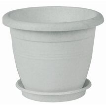 Πιάτο για Γλάστρες Στρογγυλές Λευκό Γρανίτη σε 10 Μεγέθη Ελλάδας