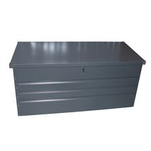 STEELEN Μπαούλο 132x61x62 Μεταλλικό Αποθήκευσης 400lt Γαλβανιζέ MaxB Γκρι