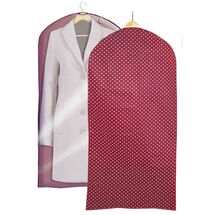 ORDINETT Ιταλίας Θήκη Φύλαξης Κουστουμιών και Παλτών 60x135cm TNT-PEVA 0.13kg BORDEAUX 1/135 Διάφανη-Μπορντό Πουά