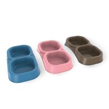 Ταΐστρα Σκύλου-Γάτας 2σε1 21x11.5x3cm Μπλε BAMA Ιταλίας