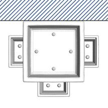 BAMA ITALY Γλάστρα Βαρέως Τύπου 40x40x70cm 62.5lt Γίγας 4.5kg Πλαστική Λευκή PIRAMIDE