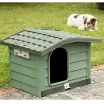 BAMA ITALY Σπίτι Σκύλου 110x94x77cm X LARGE με Ρυθμιζόμενη Οροφή και Αφαιρούμενο Πάτωμα 15kg Πράσινο BUNGALOW LARGE